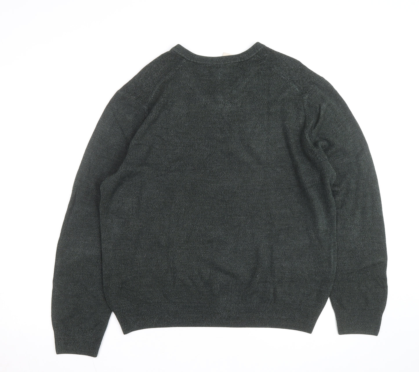 Dockers Men's Green Acrylic V-Neck Pullover Jumper XL