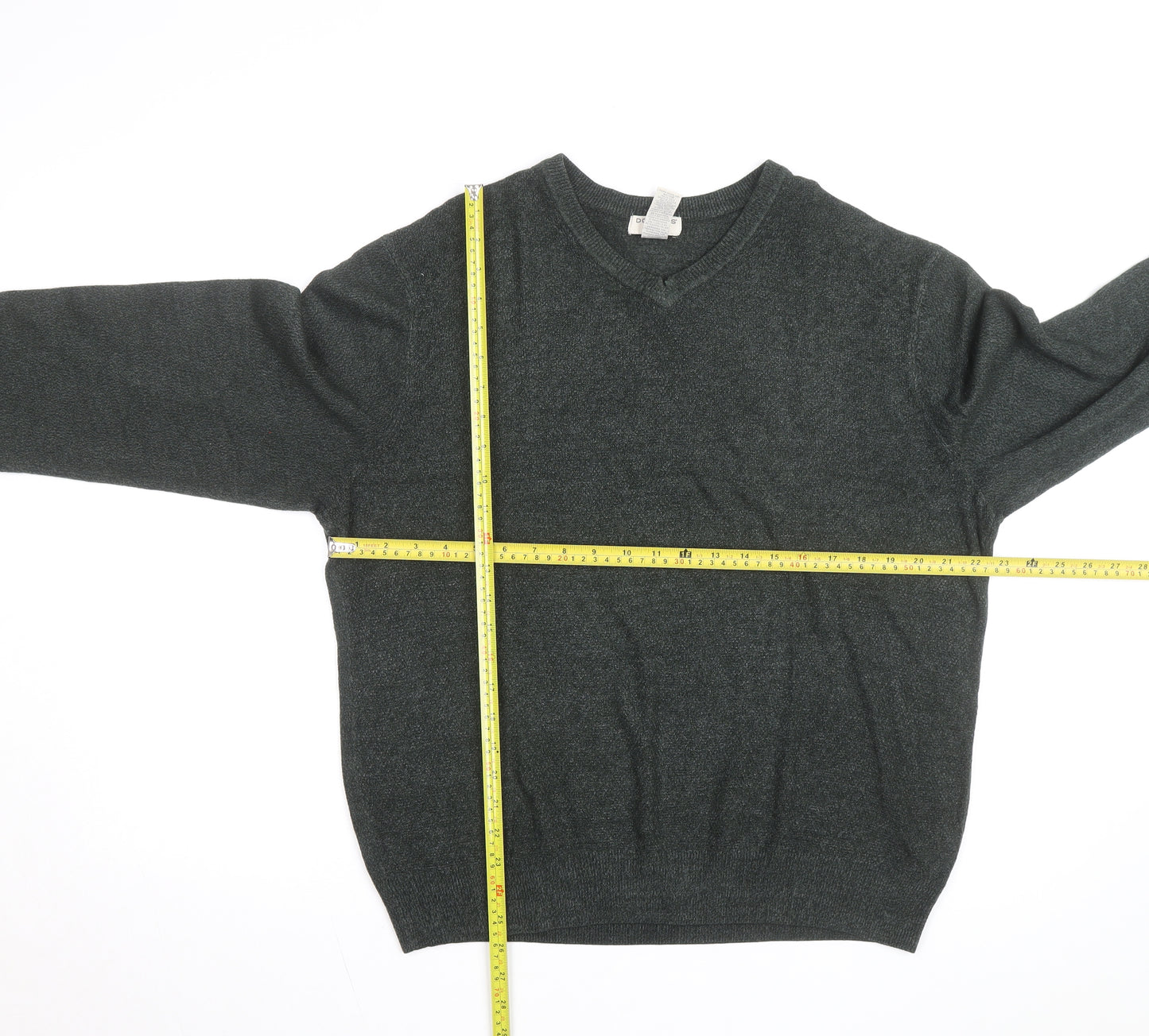 Dockers Men's Green Acrylic V-Neck Pullover Jumper XL