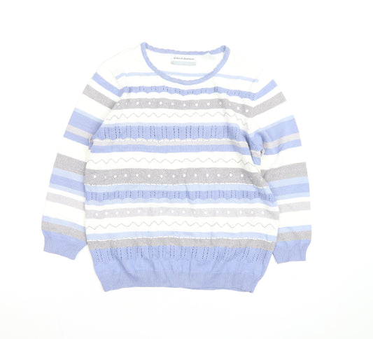 Alfred Dunner Women’s Multicoloured Petite M Striped Pullover Jumper