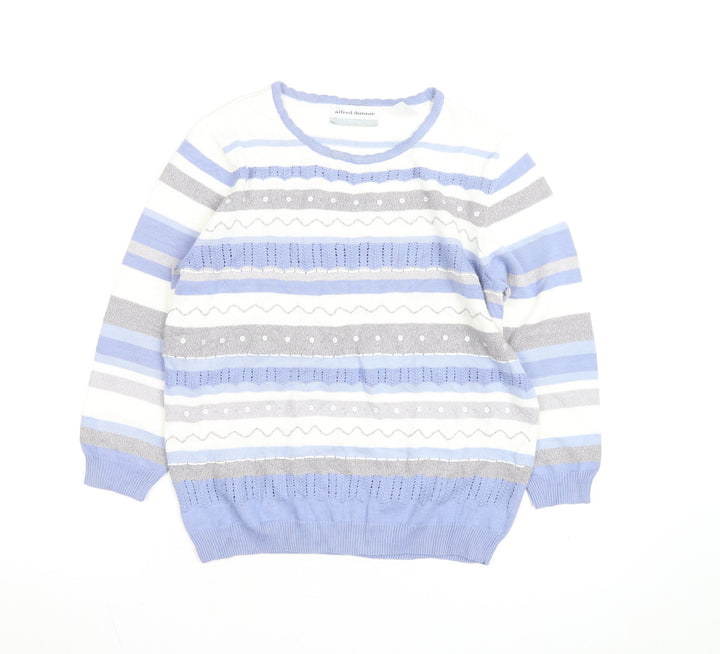 Alfred Dunner Women’s Multicoloured Petite M Striped Pullover Jumper