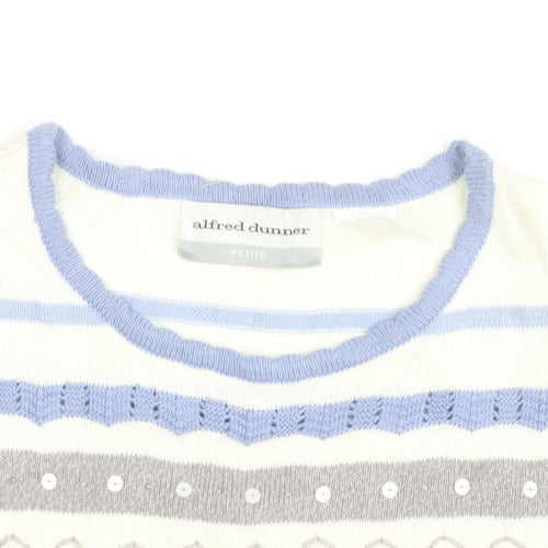 Alfred Dunner Women’s Multicoloured Petite M Striped Pullover Jumper