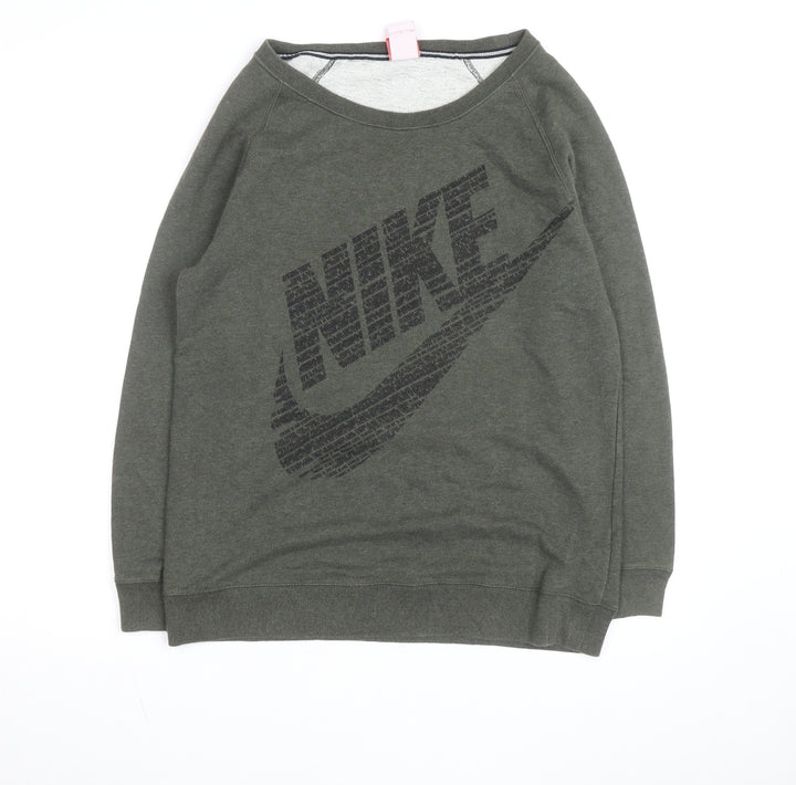 Nike Men's Green Crew Neck Pullover Sweatshirt Size S