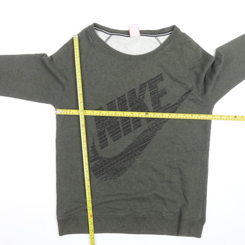 Nike Men's Green Crew Neck Pullover Sweatshirt Size S