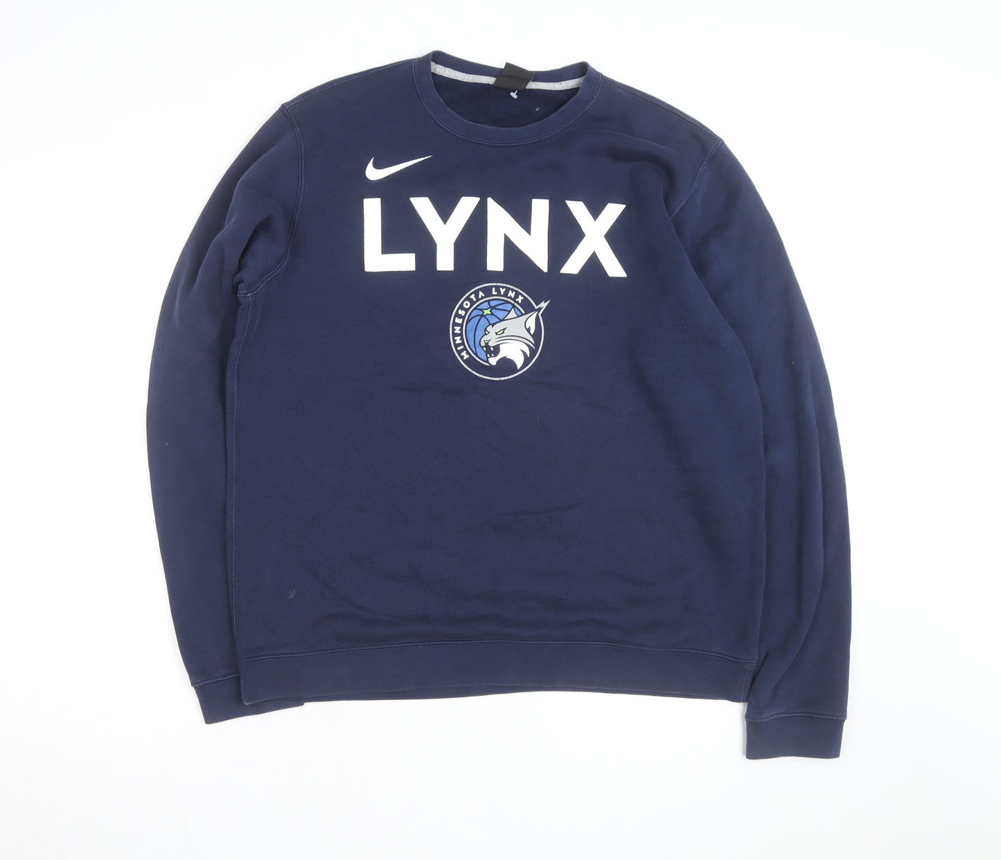 Nike Men's Blue Lynx Crew Neck Sweatshirt Size L Sports Pullover