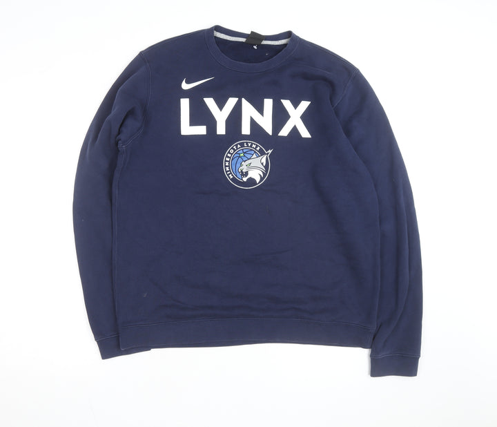 Nike Men's Blue Lynx Crew Neck Sweatshirt Size L Sports Pullover