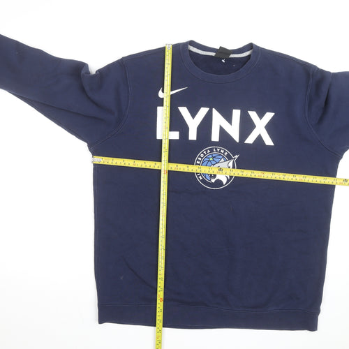 Nike Men's Blue Lynx Crew Neck Sweatshirt Size L Sports Pullover