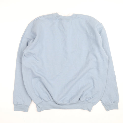 Day Breeze Women’s Blue Rhinestone Crew Neck Pullover Sweatshirt L