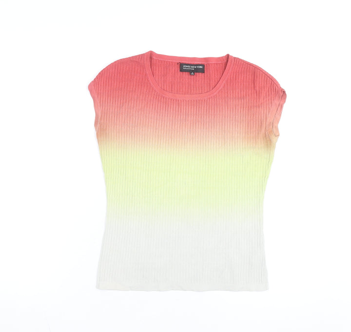 Jones New York Womens Multicoloured Knit T-Shirt Size S