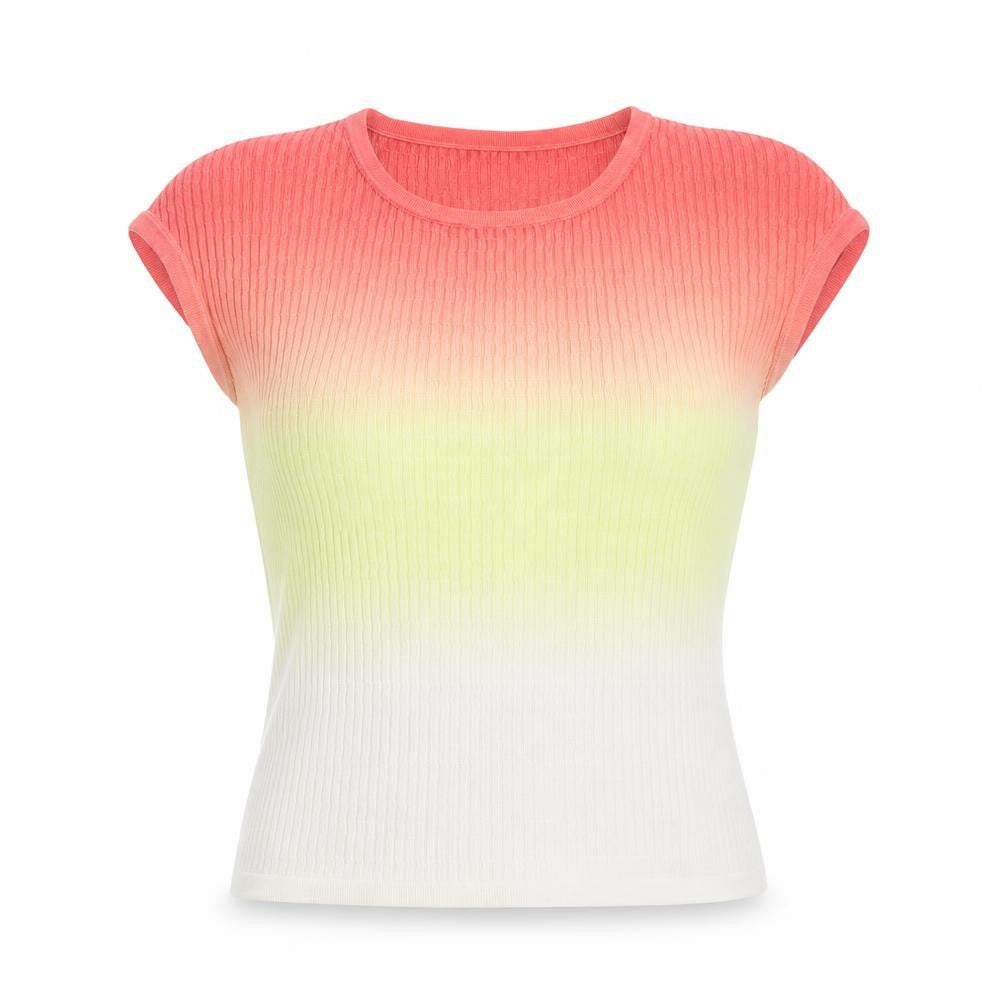 Front view of Jones New York women’s multicoloured knit t-shirt, size S
