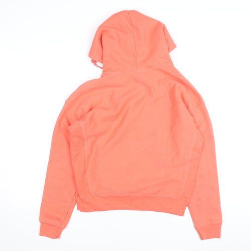 Champion Men's Orange Pullover Hoodie Medium Reverse Weave Fleece