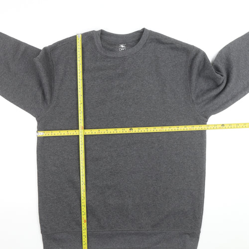 Athletic Works Mens Grey Crew Neck Pullover Sweatshirt M Regular Fleece
