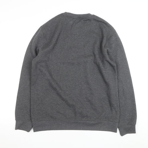 Athletic Works Mens Grey Crew Neck Pullover Sweatshirt M Regular Fleece