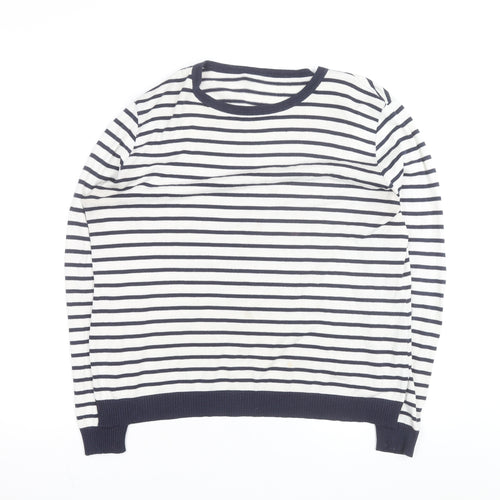 ASOS Women’s Multicoloured Striped Crew Neck Pullover Jumper Size 14