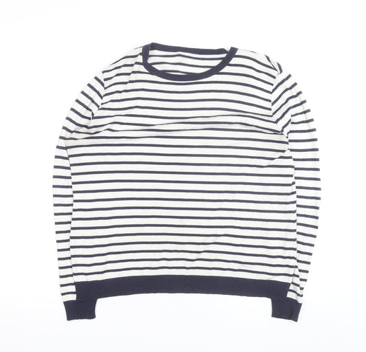 ASOS Women’s Multicoloured Striped Crew Neck Pullover Jumper Size 14