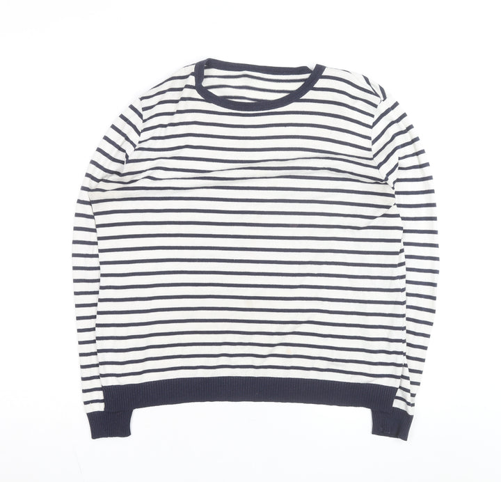 ASOS Women’s Multicoloured Striped Crew Neck Pullover Jumper Size 14