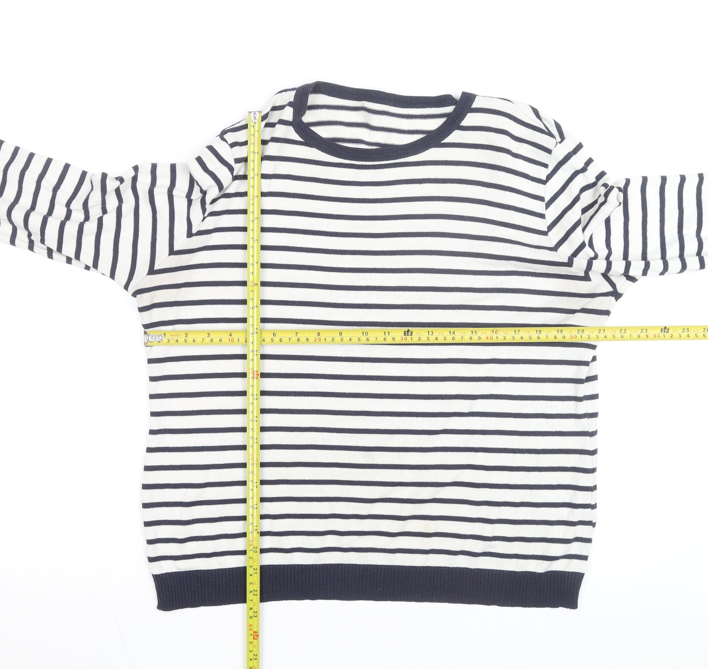 ASOS Women’s Multicoloured Striped Crew Neck Pullover Jumper Size 14