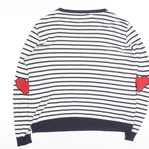 ASOS Women’s Multicoloured Striped Crew Neck Pullover Jumper Size 14