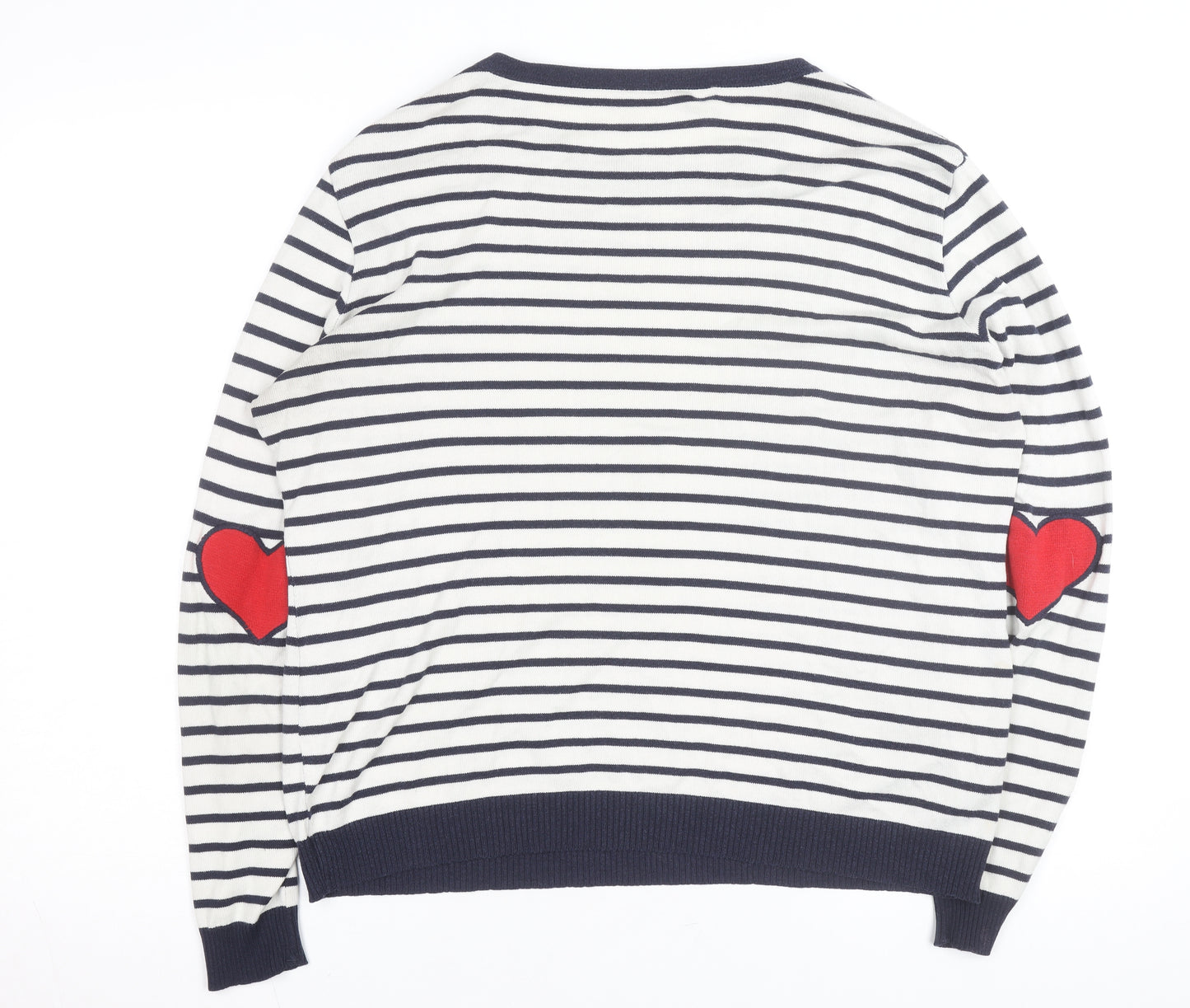 ASOS Women’s Multicoloured Striped Crew Neck Pullover Jumper Size 14