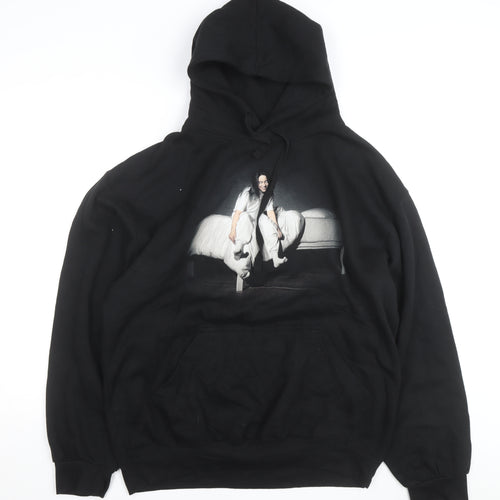 Billie Eilish Unisex Black XL Pullover Hoodie Graphic Fleece