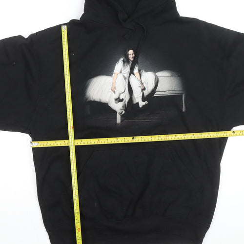 Billie Eilish Unisex Black XL Pullover Hoodie Graphic Fleece