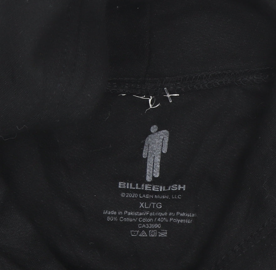 Billie Eilish Unisex Black XL Pullover Hoodie Graphic Fleece