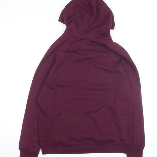 Champion Men's Burgundy Pullover Hoodie Large Cotton Blend