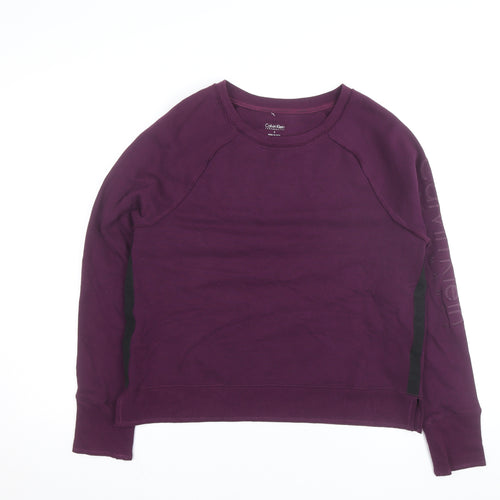 Calvin Klein Men's Purple Crew Neck Performance Sweatshirt L