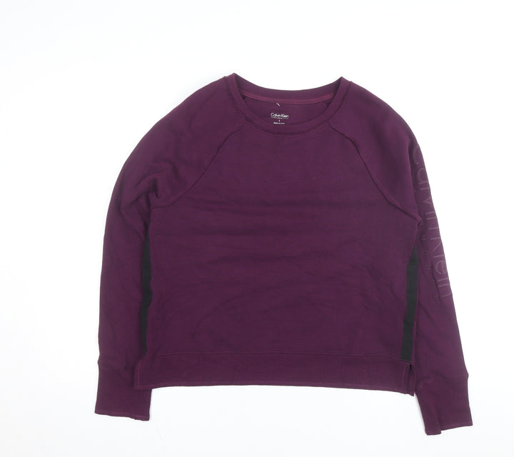 Calvin Klein Men's Purple Crew Neck Performance Sweatshirt L