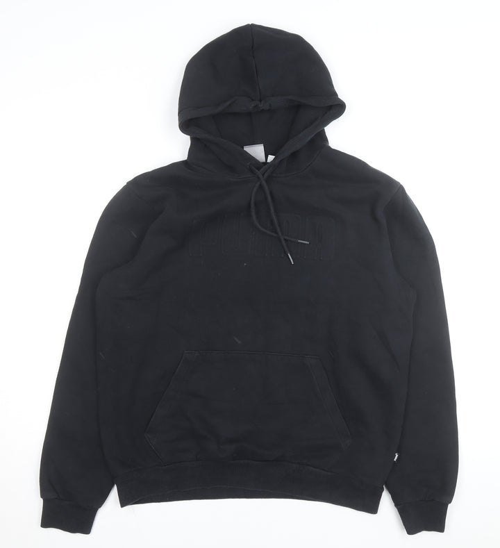 Puma Men's Black Pullover Hoodie Medium Fleece Sportswear
