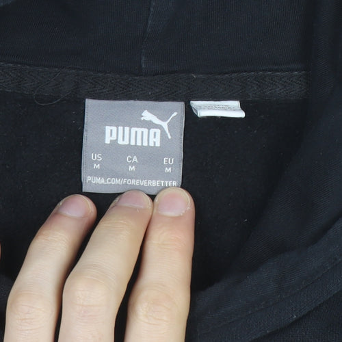 Puma Men's Black Pullover Hoodie Medium Fleece Sportswear