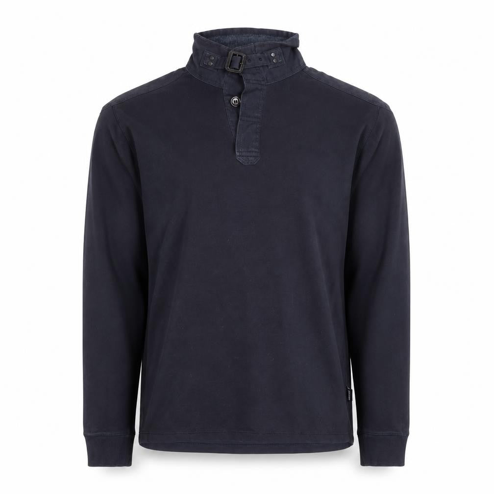 Ted Baker Men's Black Long Sleeve Buckle Collar Cotton Top M