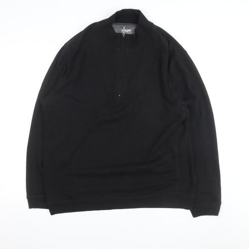Kirkland Men's Black XL 1/2 Zip Cotton Sweatshirt