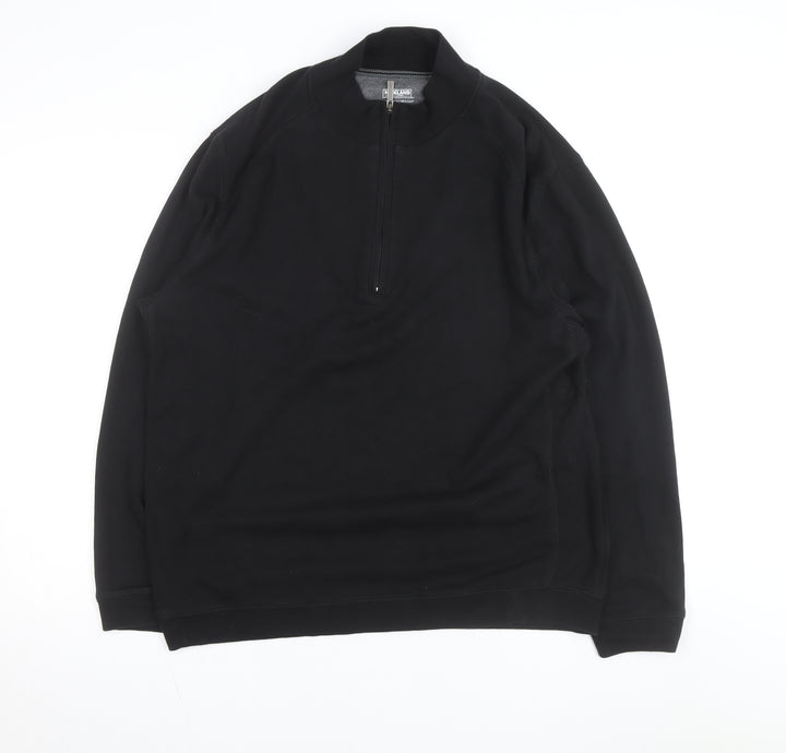 Kirkland Men's Black XL 1/2 Zip Cotton Sweatshirt