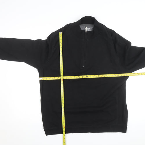 Kirkland Men's Black XL 1/2 Zip Cotton Sweatshirt
