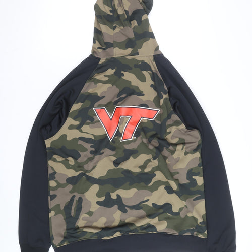 Columbia Men’s Green Camouflage Full Zip Hoodie Size L VT Logo