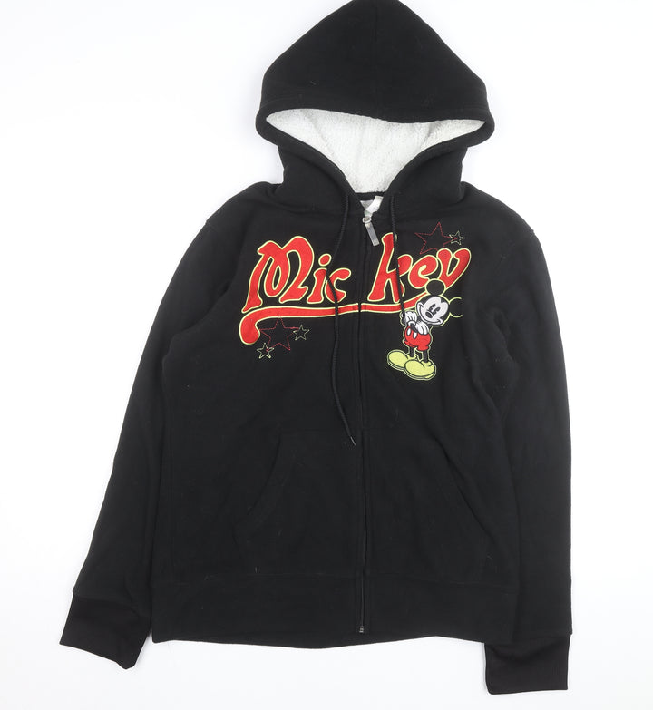 Disney Men's Black Mickey Mouse Full Zip Hoodie Size M
