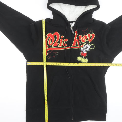 Disney Men's Black Mickey Mouse Full Zip Hoodie Size M