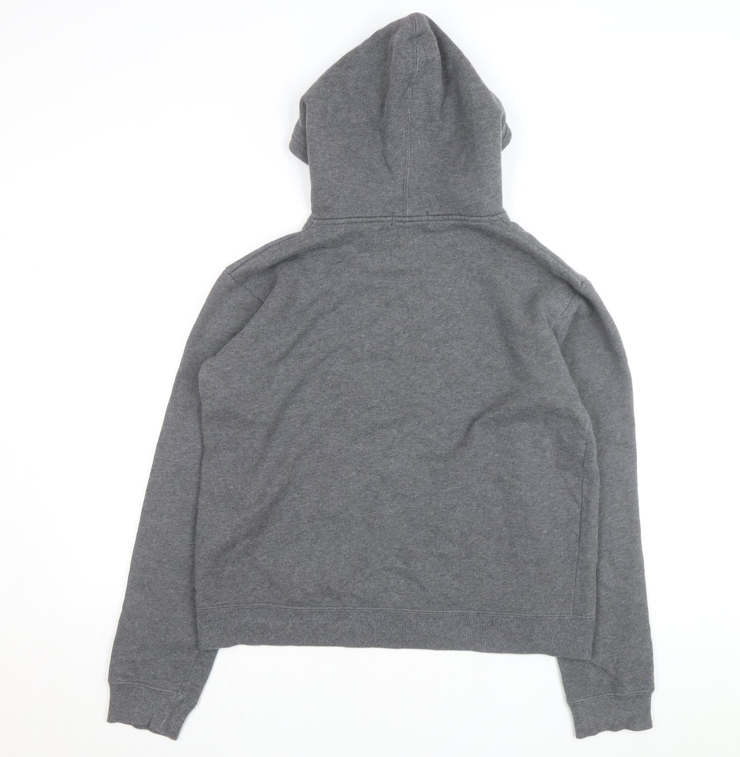 Adidas Men Grey Pullover Hoodie S Graphic Logo Fleece