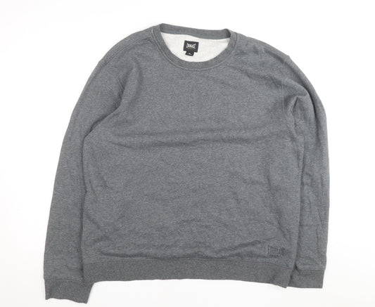 Everlast Men’s Grey XL Fleece Lined Crew Neck Pullover Sweatshirt