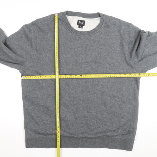 Everlast Men’s Grey XL Fleece Lined Crew Neck Pullover Sweatshirt