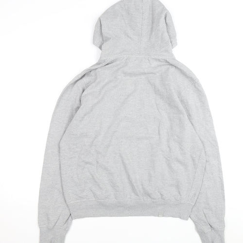 Bench Men's Grey Pullover Hoodie XL Regular Fit Logo Fleece Sweatshirt