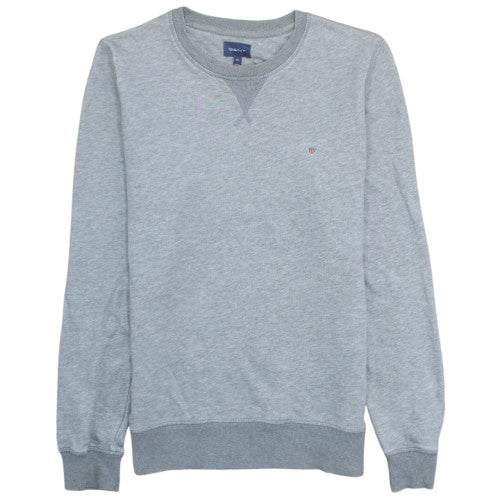 GANT Men's Grey Crew Neck Pullover Sweatshirt M Regular Fit
