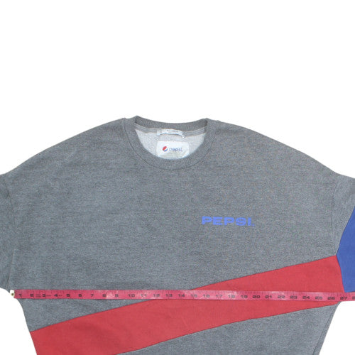 Pull & Bear Men’s Grey Pepsi Logo Pullover Sweatshirt M