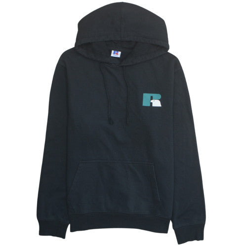 Russell Athletic Men's Black Pullover Hoodie L Fleece Sweatshirt
