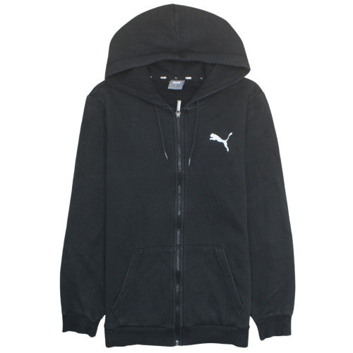 Puma Men's Black Full Zip Hoodie Size S Regular Fit Cotton Blend