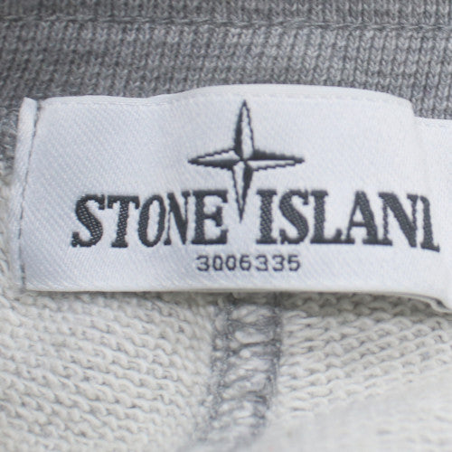 Stone Island Men's Grey Large Jogger Sweatpants Drawstring Cotton