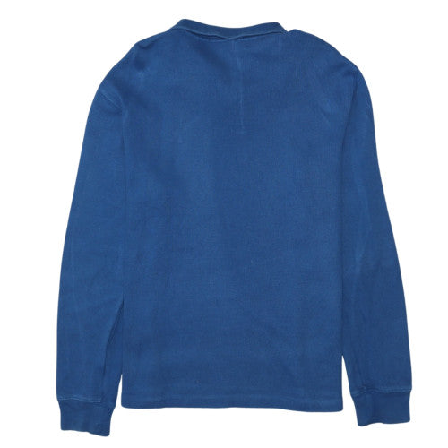 Ralph Lauren Mens Blue Cotton 1/2 Zip Collared Sweatshirt Size M
