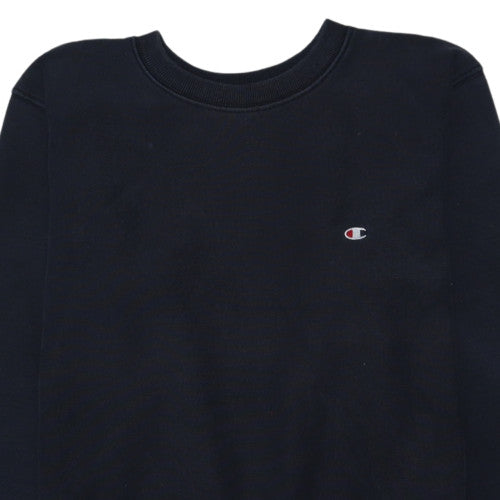 Champion Men's Black Large Reverse Weave Crew Neck Sweatshirt