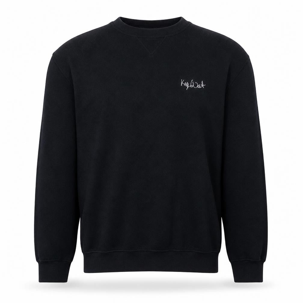 Front view of Lee Sport Men's Black XL Pullover Sweatshirt Key West Embroidered Cotton Blend