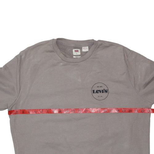 Levi's Men's Grey Crew Neck Pullover Sweatshirt M Standard Fit